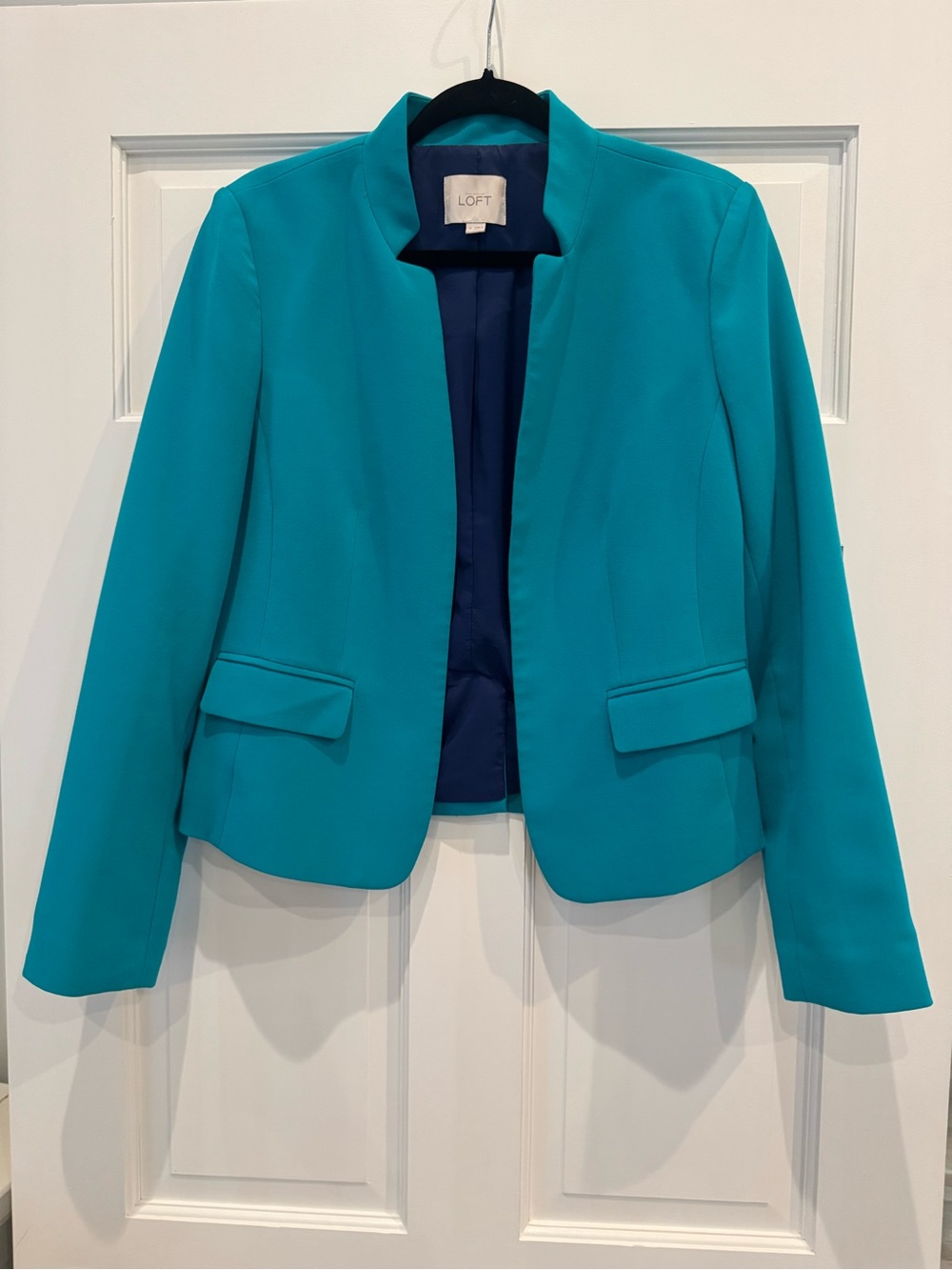 LOFT Teal Collarless Women's Blazer